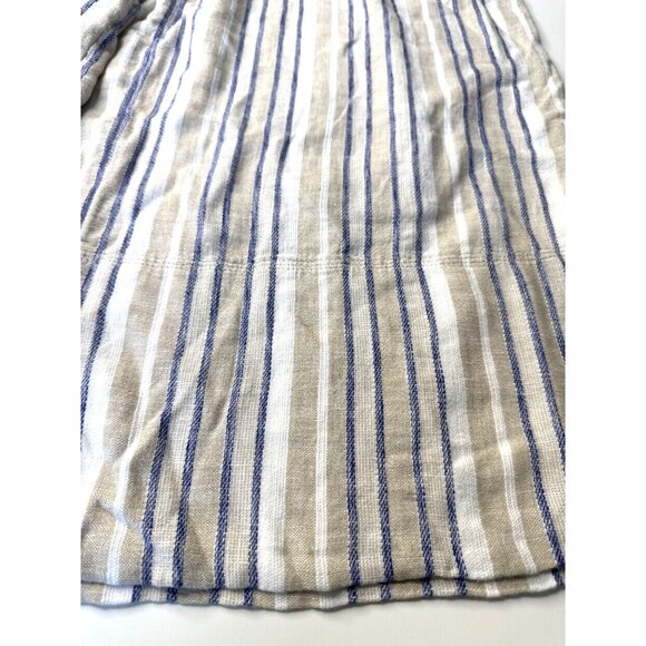 Banana Republic Linen Blend Striped Wide-Leg Pants M - Picture 3 of 15
